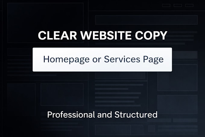 write clear homepage or services page copy for your business
