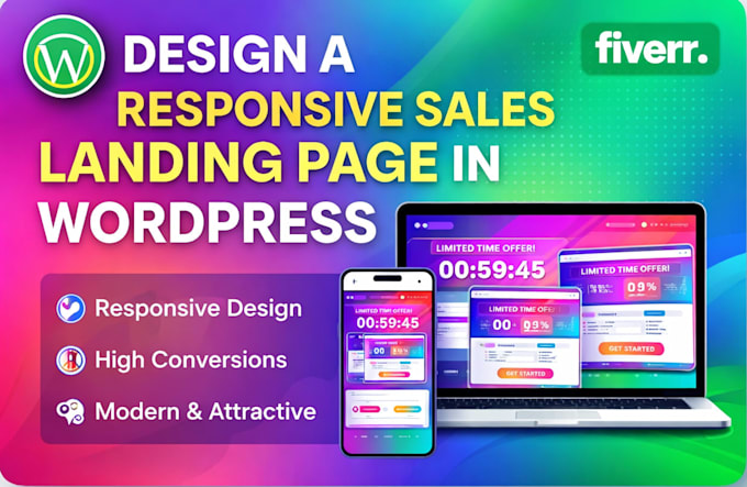 design a responsive sales landing page in wordpress