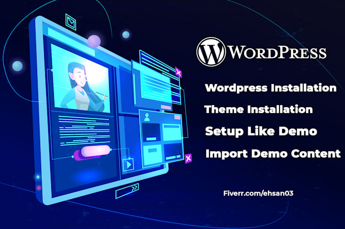 install any wordpress theme and setup like demo