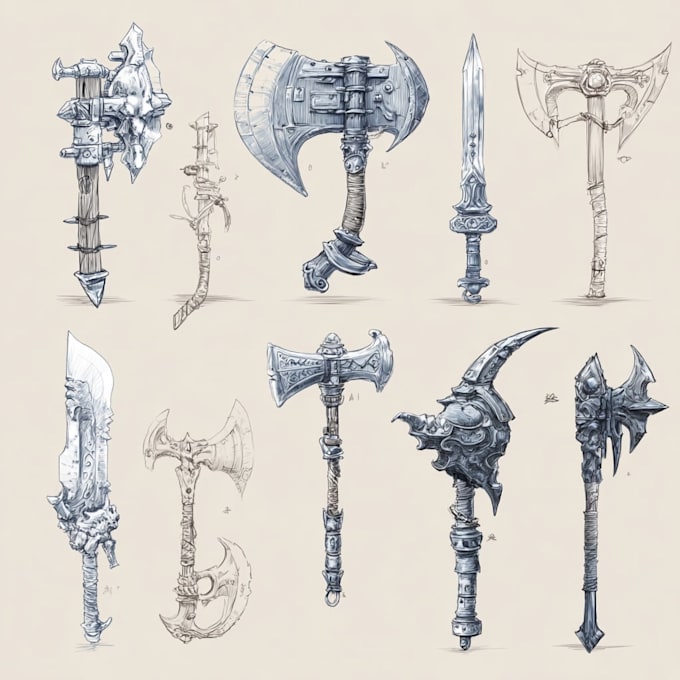 draw your prop or fantasy weapon designs