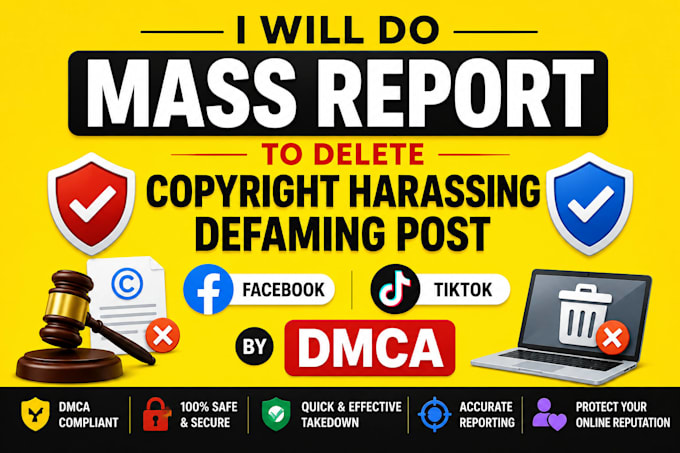 remove copyrighted content and stolen photo via dmca