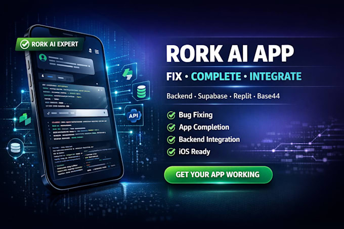 complete, fix or integrate your rork ai app with supabase kimi ai kodi