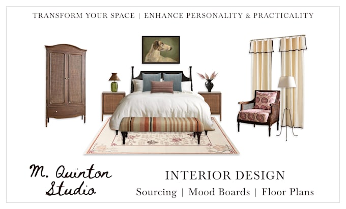 design your space and source the furniture and finishings