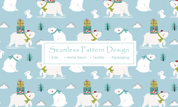 design seamless vector patterns for kids and packaging