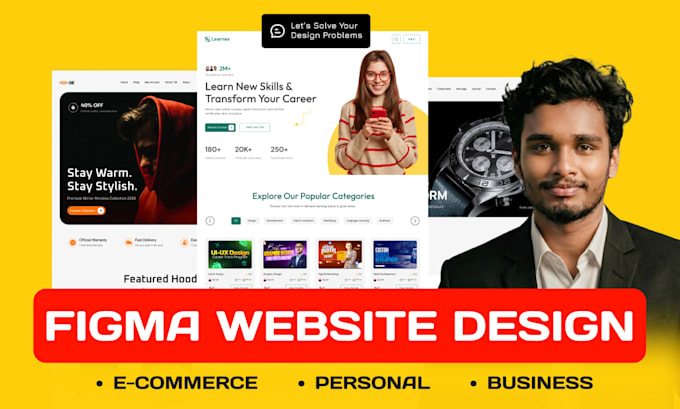 figma website design, ecommerce website, business website, figma design
