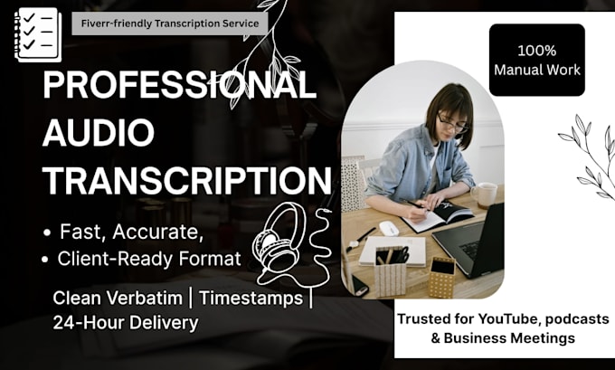 transcribe podcasts interviews and youtube videos in clean verbatim