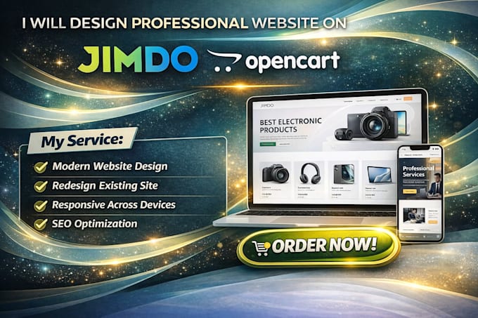 develop jimdo opencart webnode wix ecommerce products website page store design