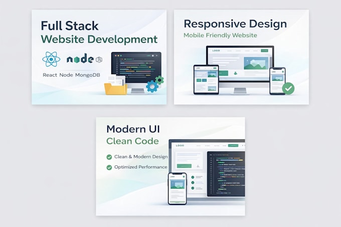 Build a responsive full stack website using react node mongodb by ...