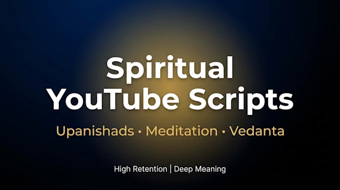 Write deep and engaging spiritual youtube video scripts by Arpit_writes ...