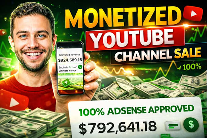 provide a adsense approved monetized youtube channel