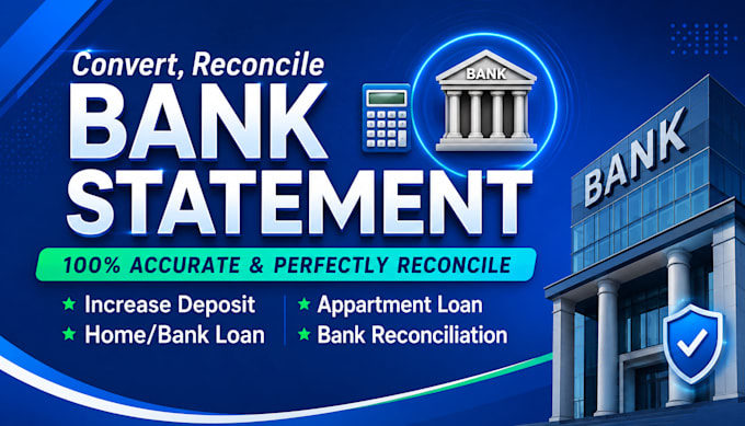 changing in bank statement for loan , business loan into editable format
