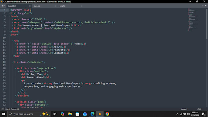 create clean and responsive landing page and basic website using HTML CSS and js