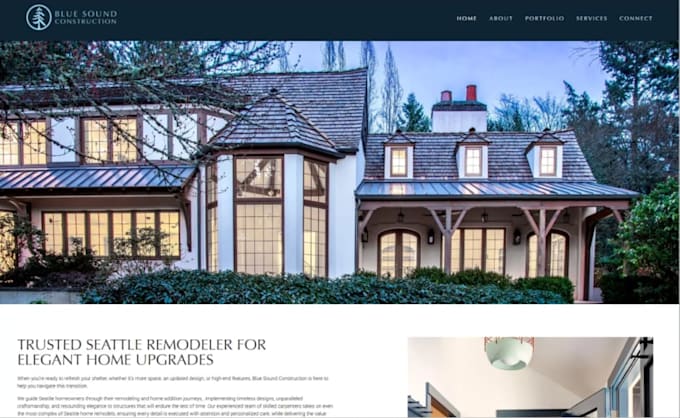 build a custom home building website, remodelling contractors website
