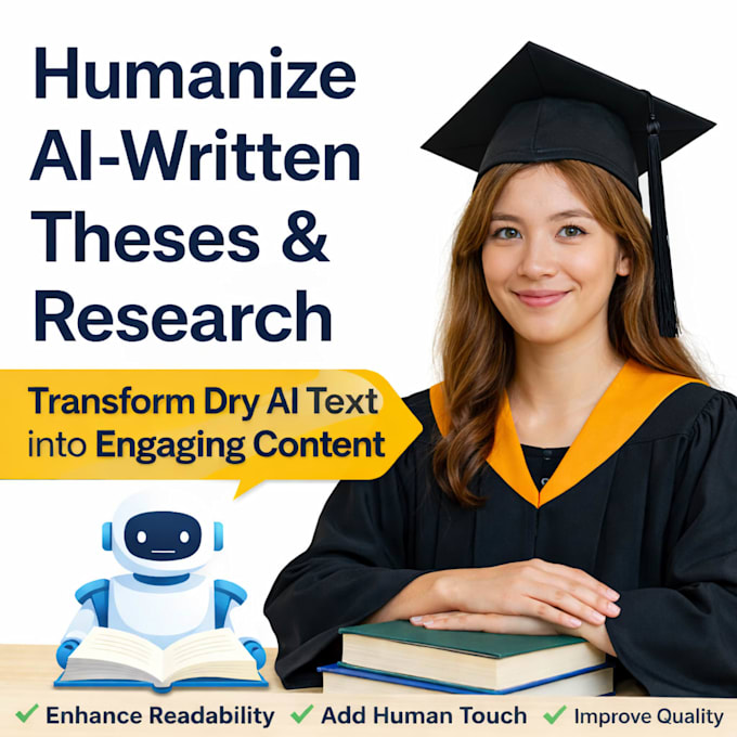 manually humanize and edit thesis and academic ai content