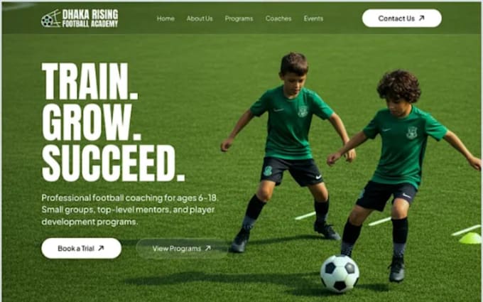develop wordpress tournament football coach website esport gaming soccer website