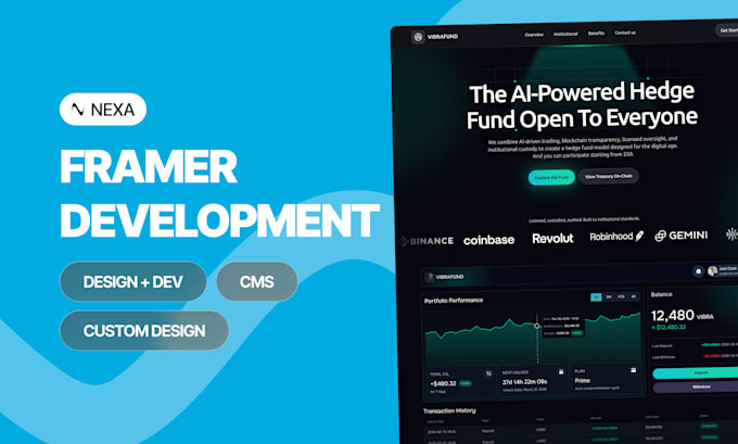 redesign and develop your website in framer