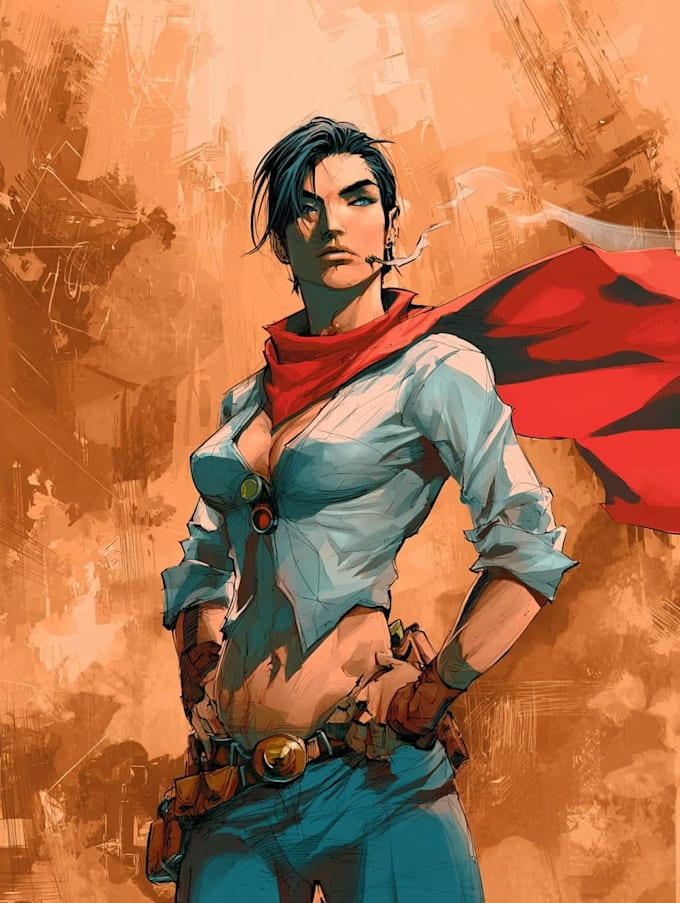 do retro vintage poster cover illustration in comic style
