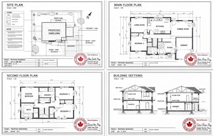 Prepare peng stamped architectural drawings for canadian cities by ...