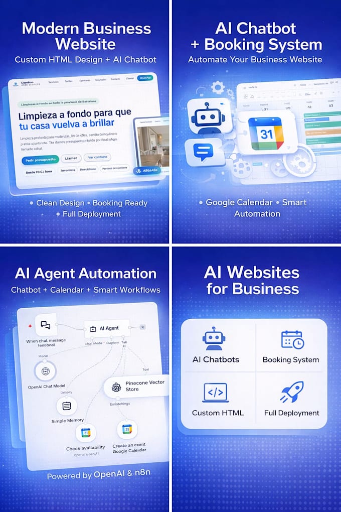 build a modern HTML website with ai features