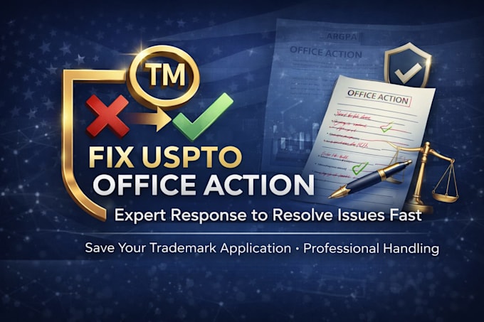 handle USA trademark office action response to fix application issues