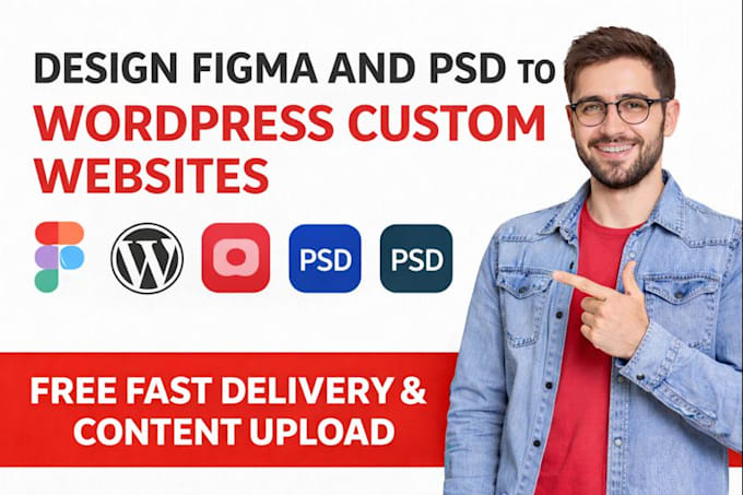 design, convert or rebuild sketch, PSD, xd, figma to wordpress using elementor