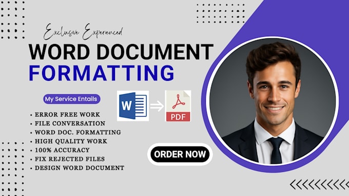 format, edit, design microsoft word or google docs document fix template design