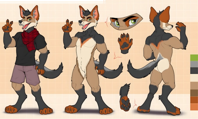draw furry ref sheet fursona ref sheet anthro ref sheet references character