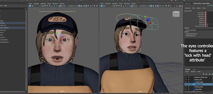 3dcharacter rig,ue5 rig,control rig,ik fk,vr chat,52 arkit blendshape ...