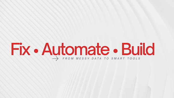 fix, automate and build custom excel sheets tools