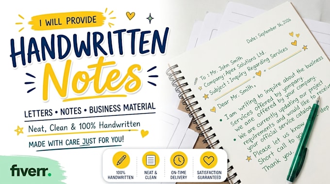provide professional and neat handwriting services