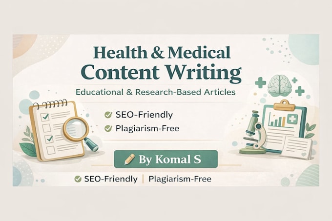 write informative health and blog articles SEO optimized