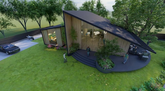 Modular Rendered Building Modular office cabin design,prefabricated commercial building,exterior ...