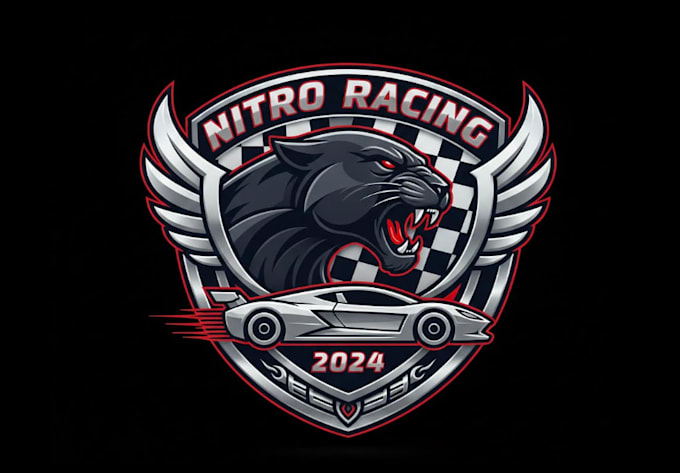 Do custom high quality racing car logo with t shirt design by ...