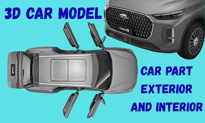 create realistic 3d car models, 3d car rendering, 3d car design for rigging