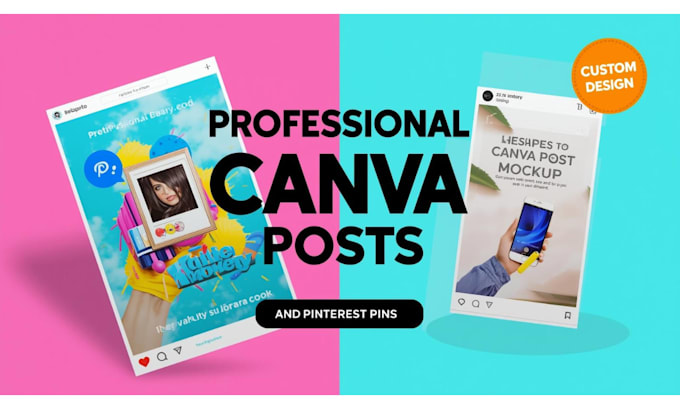 design professional canva posts and pinterest pins
