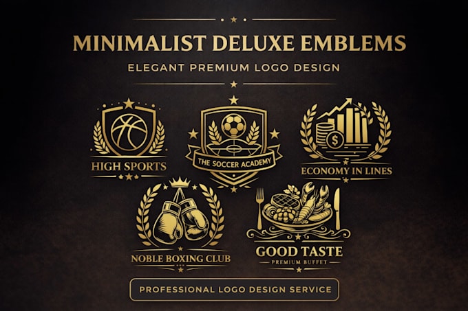 create minimalist deluxe emblems for you