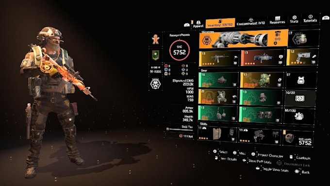 create professional game UI and hud designs for unity or unreal engine