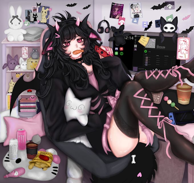 draw custom anime art and character illustrations