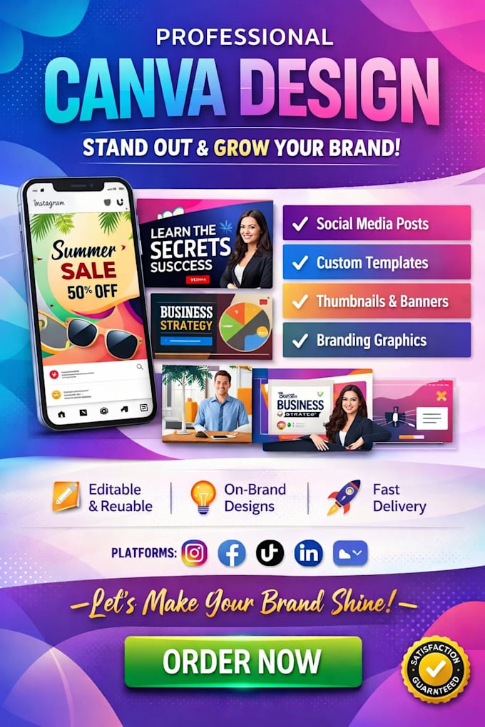 Canva design services for social media post design youtube thumbnails ...