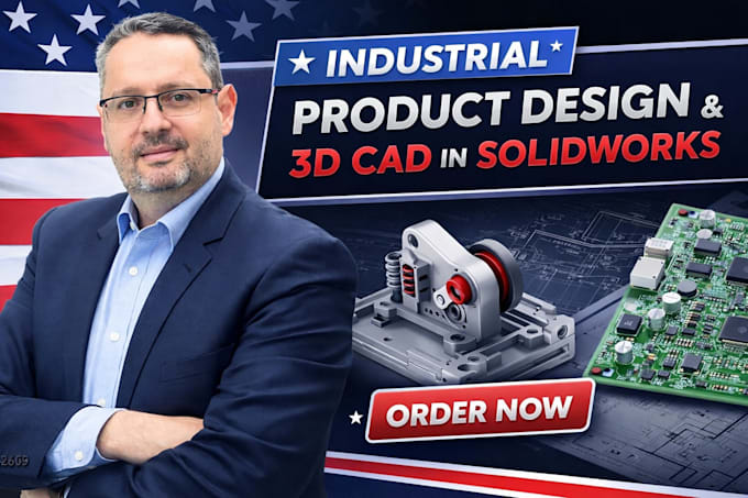 Do professional industrial product design and 3d cad in solidworks by ...