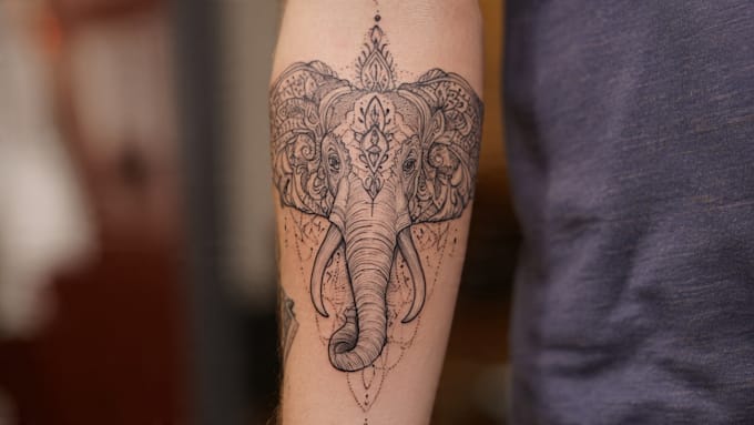 create a unique custom linework and dotwork tattoo design