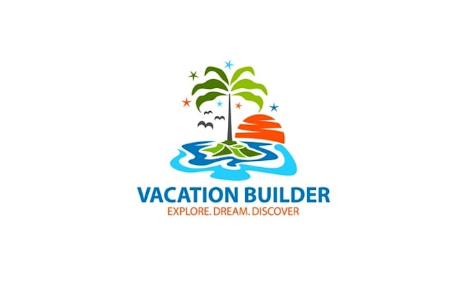 design motivation amazing vacation builder logo