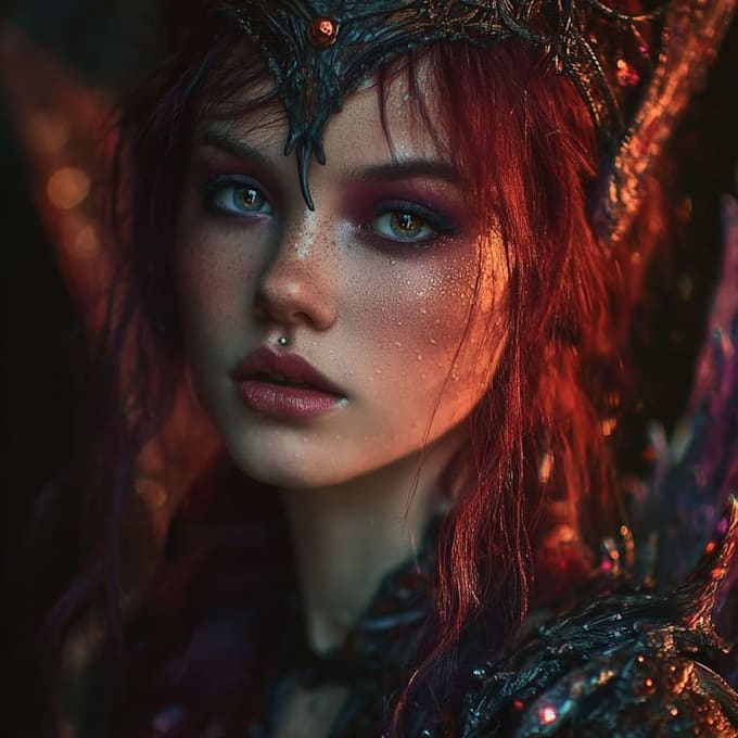 draw fantasy portrait with cinematic lighting