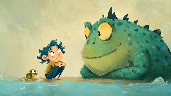 draw a cartoon illustration