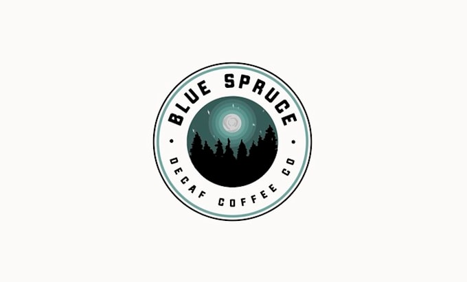 design monogram tasting decaf cafe coffee logo