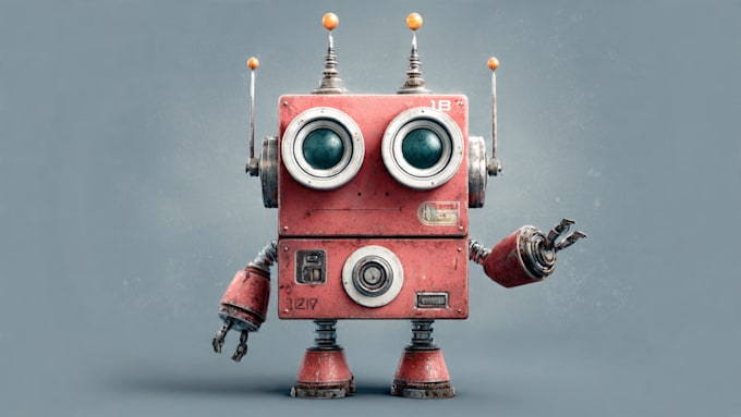 draw amazing character mecha robot illustration