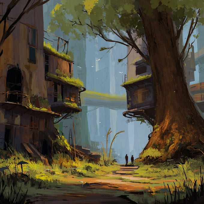 create environment concept art and illustration