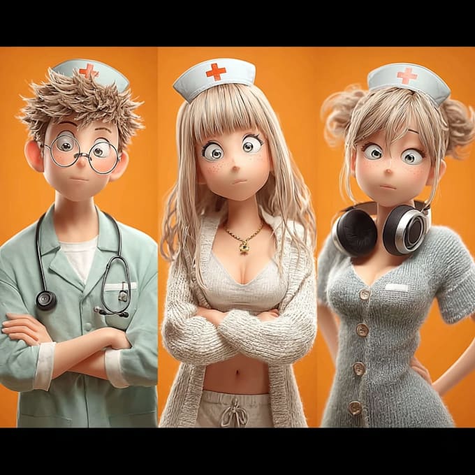 do custom cartoon illustration or character
