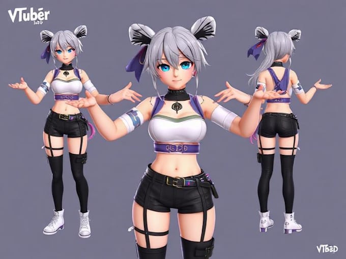 Design and rig live2d vtuber model for vtuber character art by ...