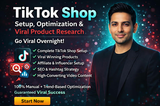 View of Tiktok shop setup, optimization, viral product research by ...
